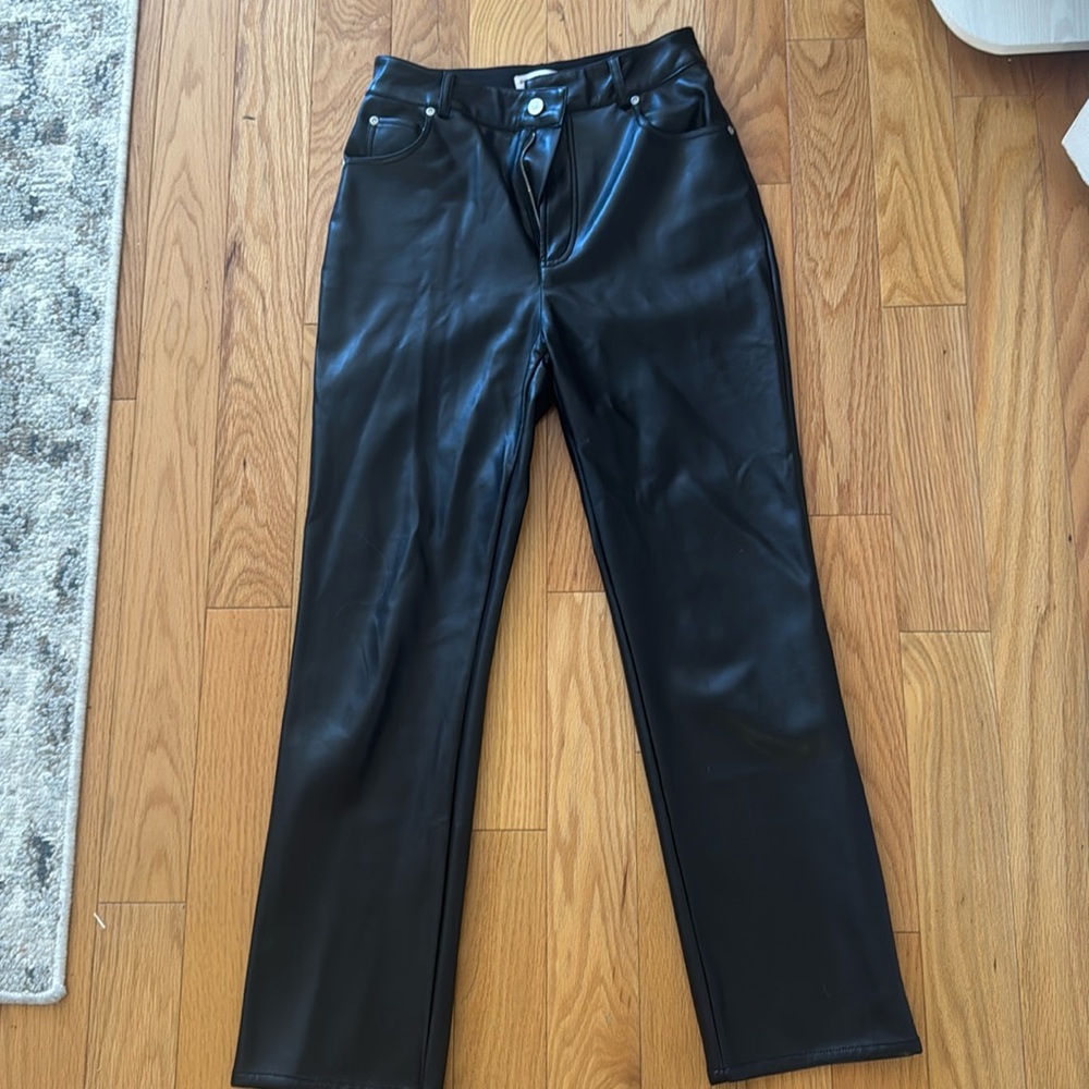 Great condition black leather pants